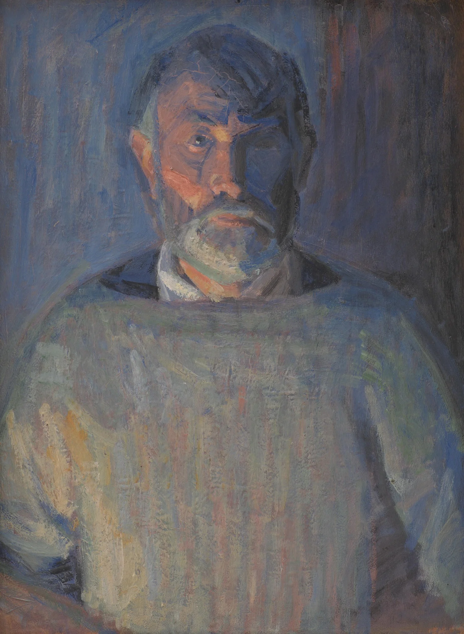 Portrait of the Artist. Lamplight, detail