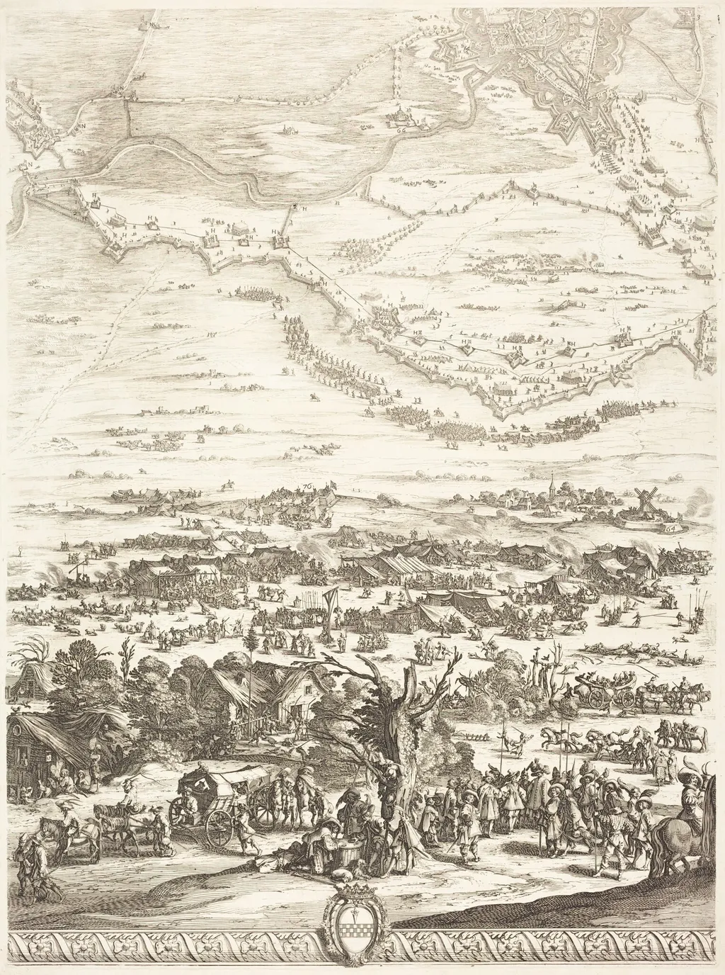 The Siege of Breda [plate 5 of 6], by Jacques Callot, ink, 1628