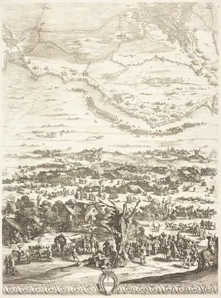 The Siege of Breda [plate 5 of 6], by Jacques Callot, ink, 1628