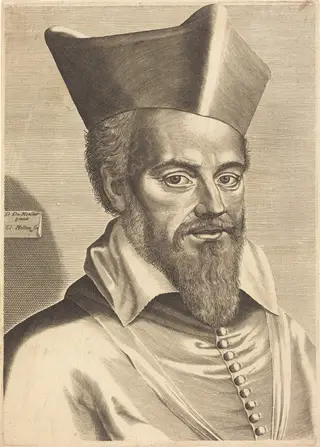 Nicolas Coeffeteau, by Claude Mellan, ink, 1643