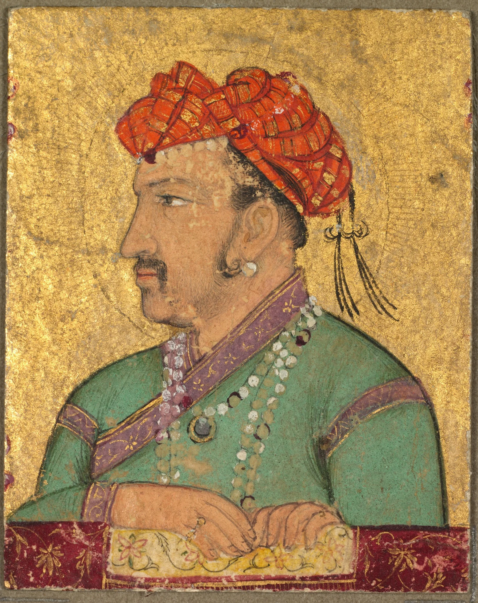 Portrait Jewel of Emperor Jahangir, detail