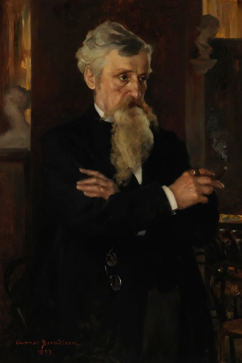 Päätoimittaja August Schaumanin muotokuva, detail