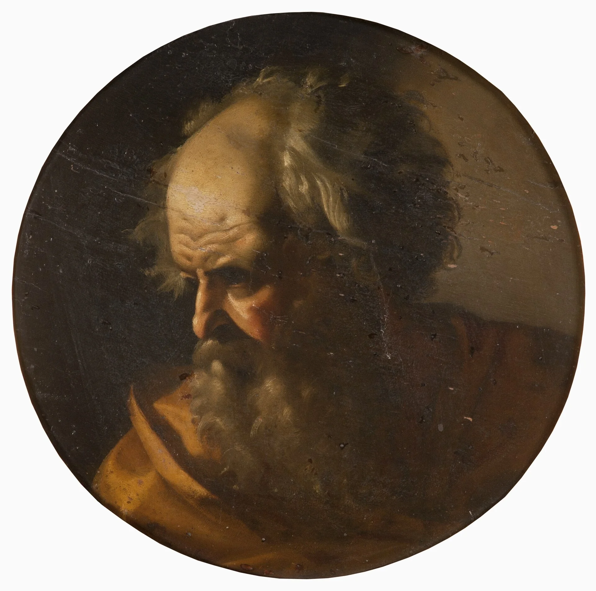 Head of a Man (Apostle), detail