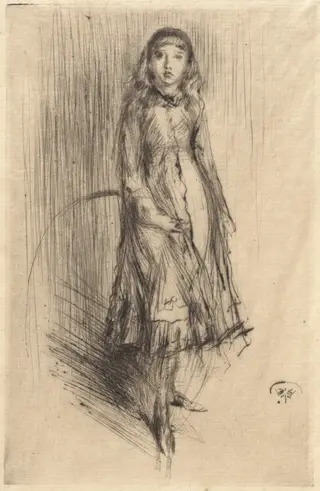 Florence Leyland, by James McNeill Whistler, ink, 1873