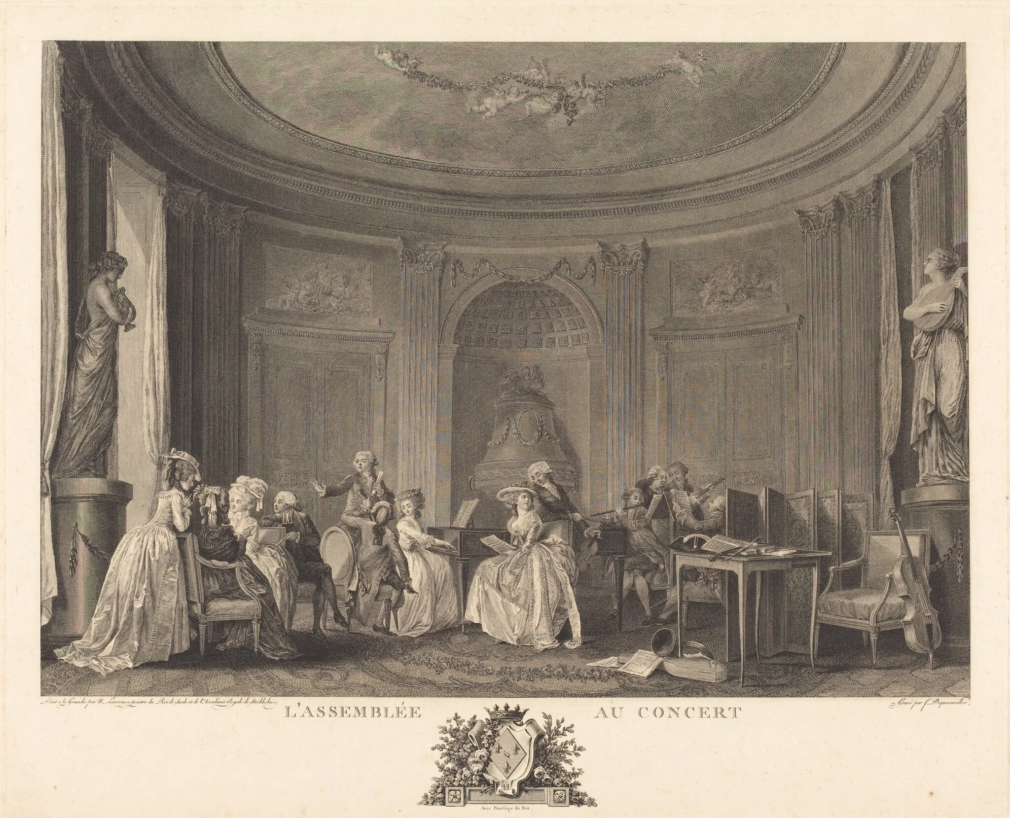 L'assemblee au concert, detail