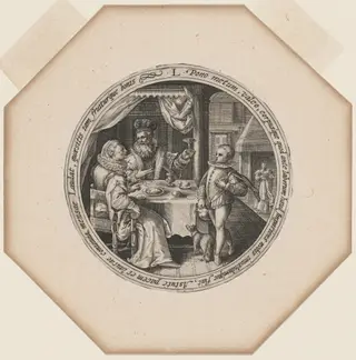 L: Fifty Years, by Crispijn van de Passe I, ink, 1599
