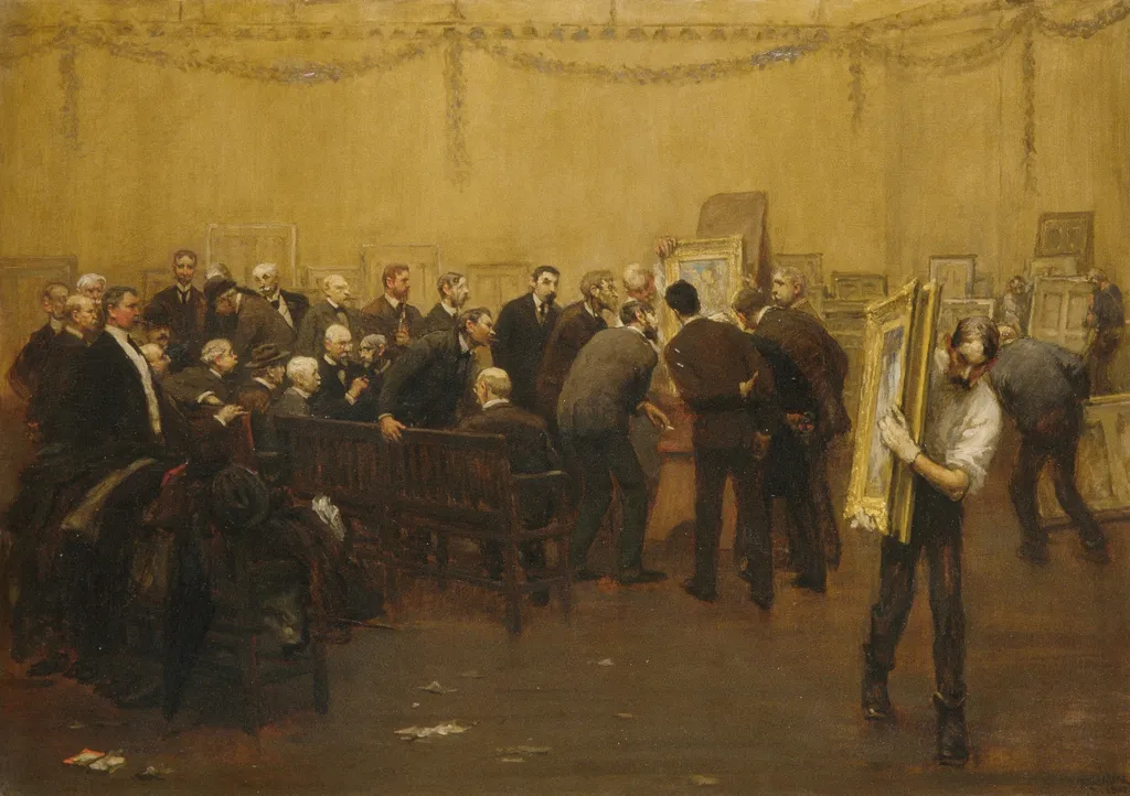 The National Academy Jury of 1907, by Francis Luis Mora, oil, 1907
