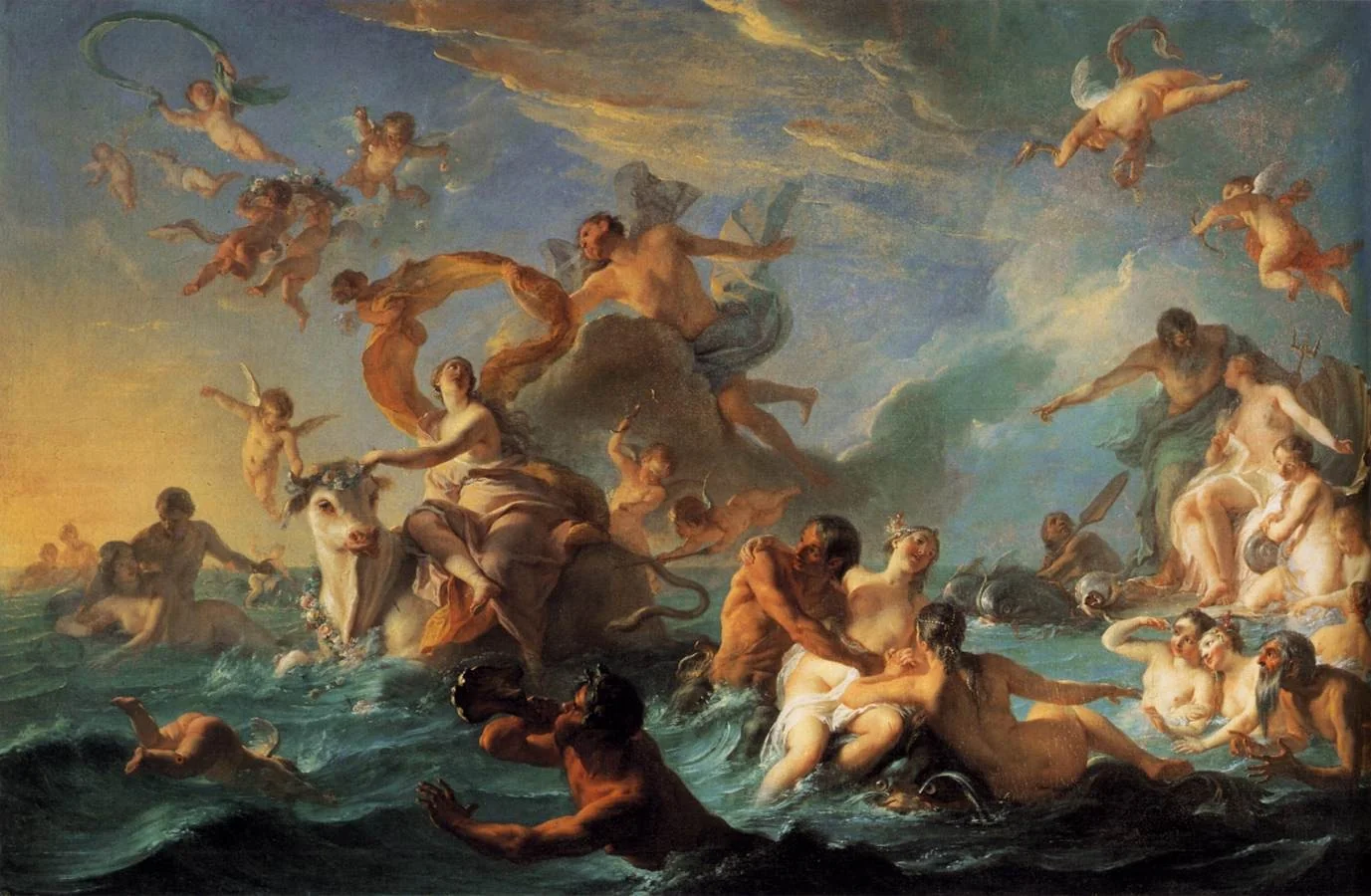 The Rape of Europa, detail