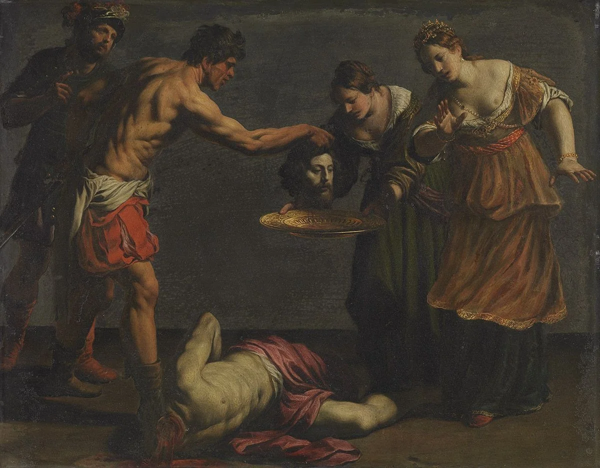 Salome empfängt das Haupt Johannes des Täufers, detail