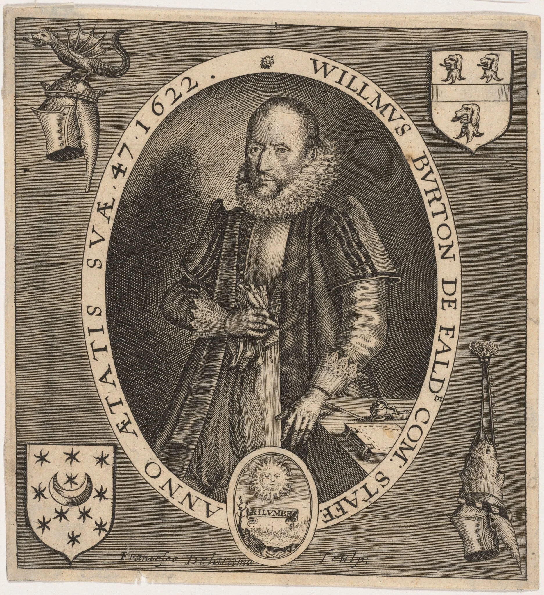 Willmus Burton de Falde (William Burton), detail