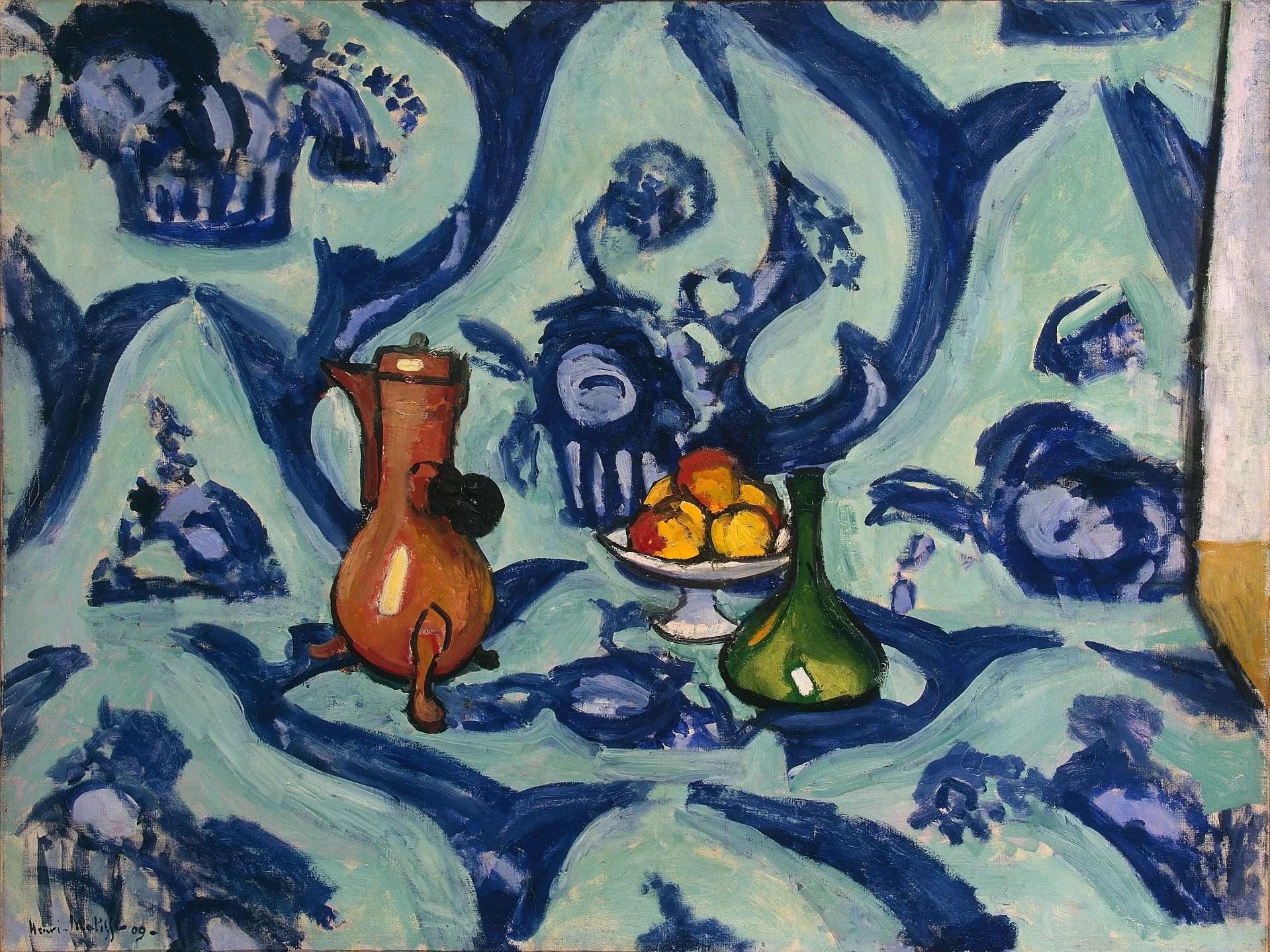 Still Life with Blue Tablecloth, detail