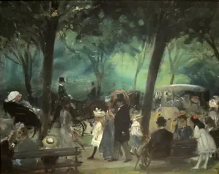 The Drive, Central Park, by William James Glackens, oil, 1905