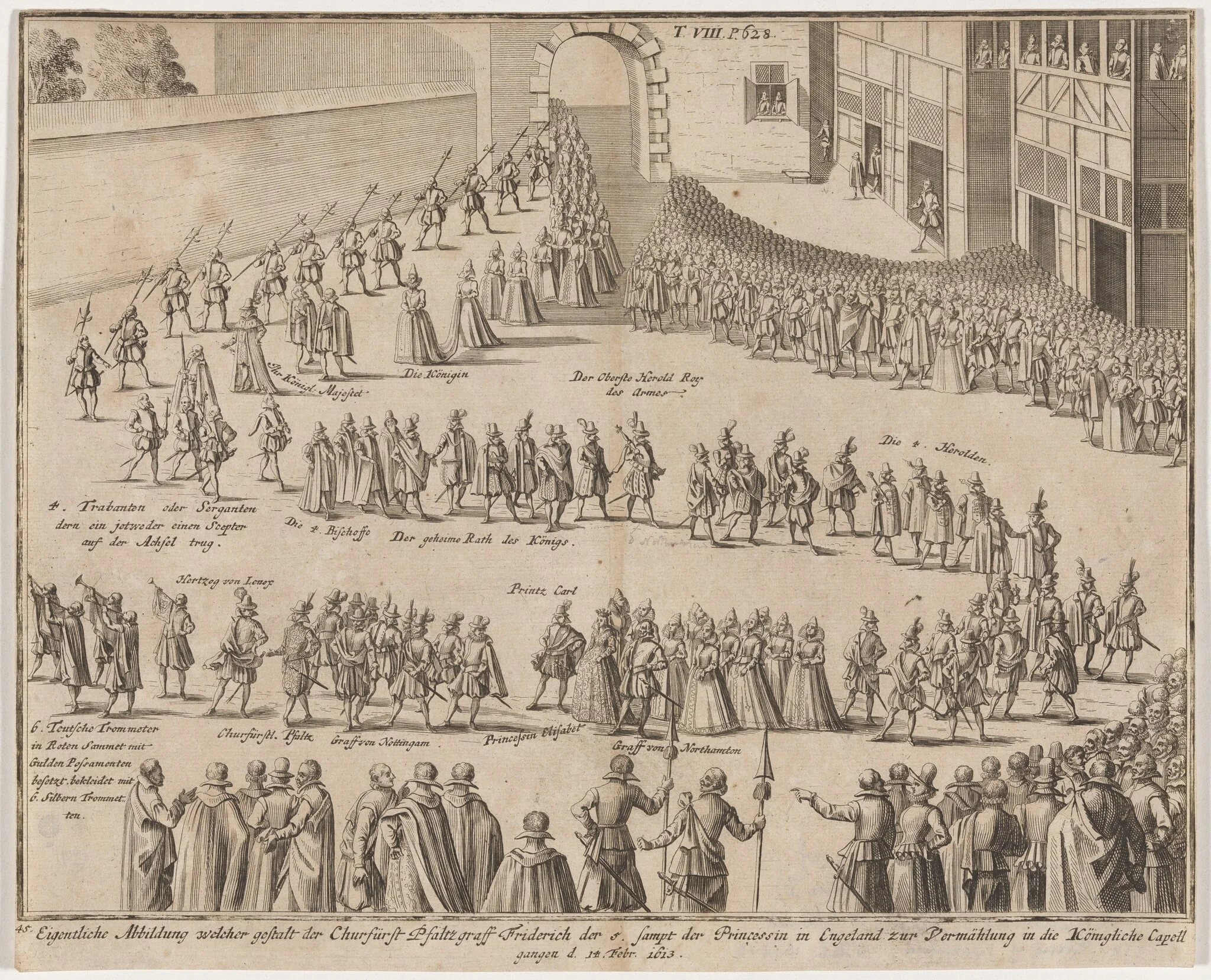 Marriage of Elizabeth to Frederick V of Bohemia, February 14, 1613, detail