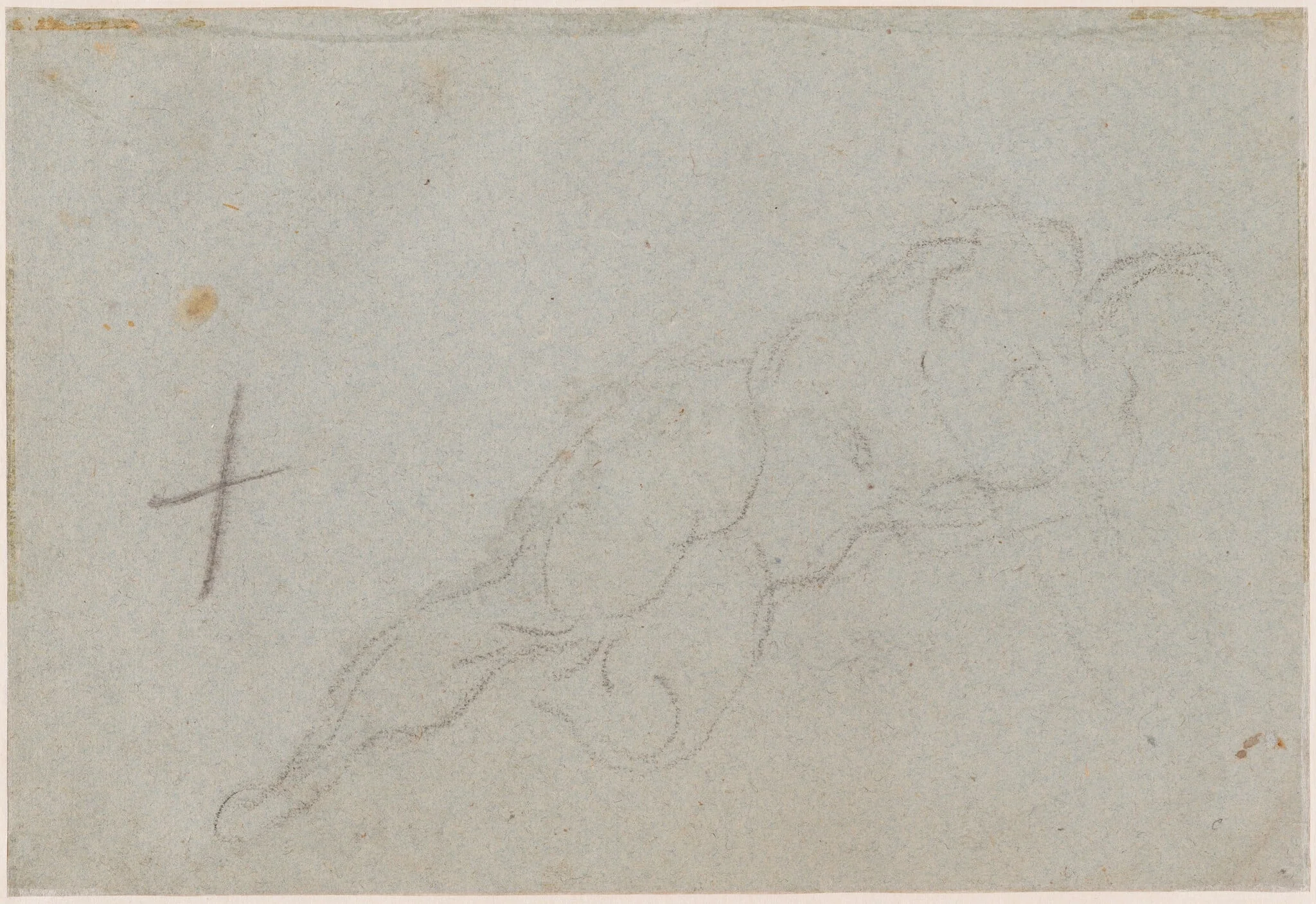 A Female Nude [verso], detail
