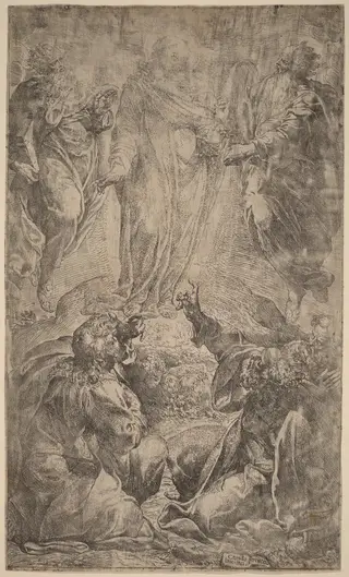 The Transfiguration, by Camillo Procaccini, ink, 1590