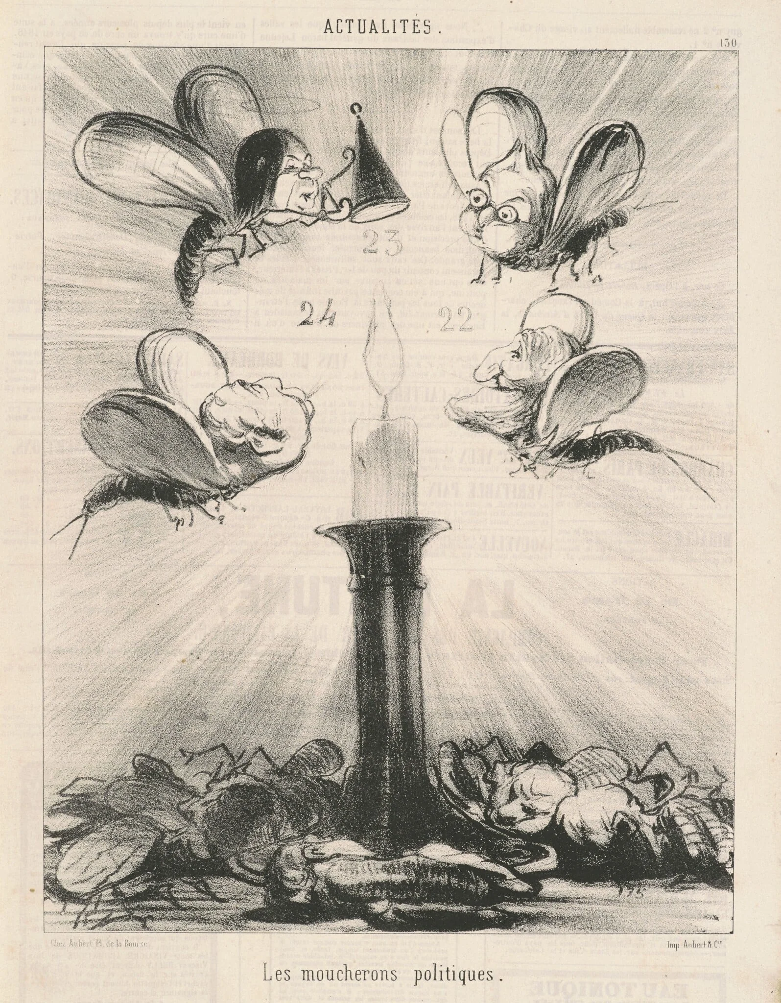 Les moucherons politiques, detail
