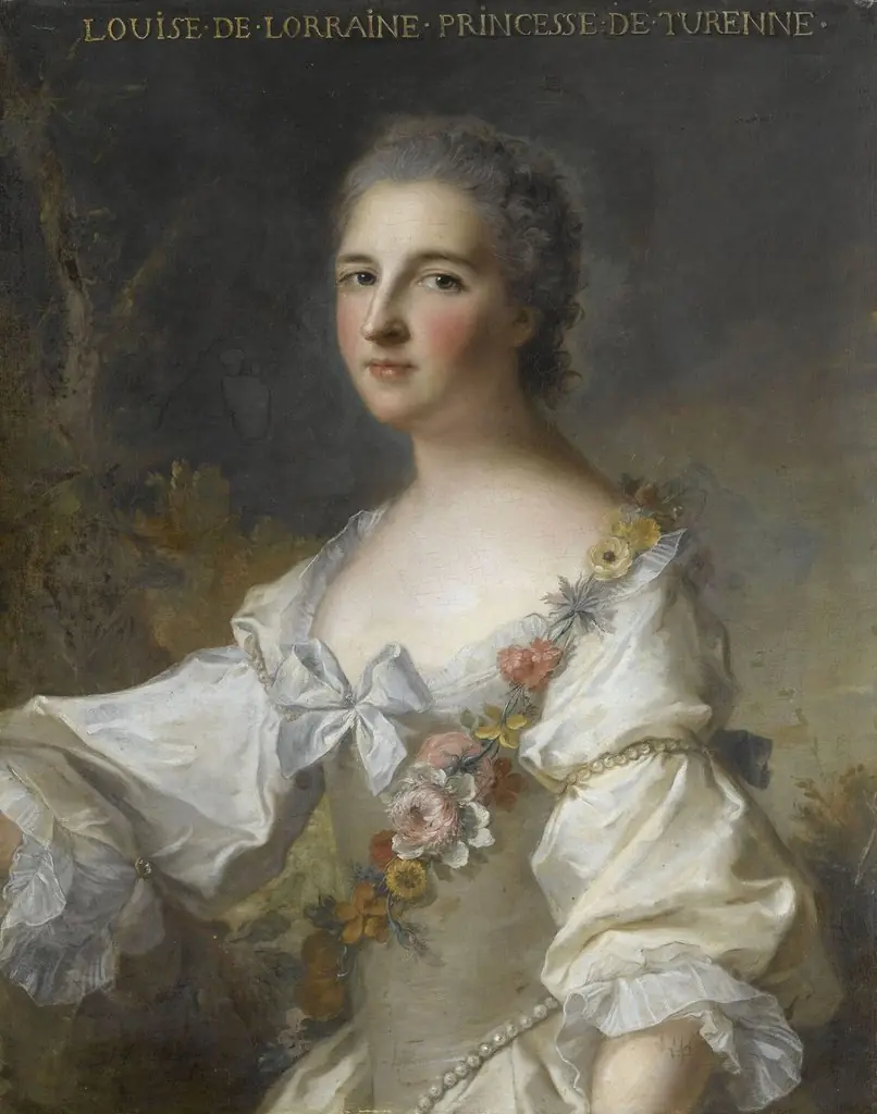 Louise-Henriette-Gabrielle de Lorraine, princesse de Turenne, duchesse de Bouillon (1718-1788), by Jean-Marc Nattier, oil, 1746