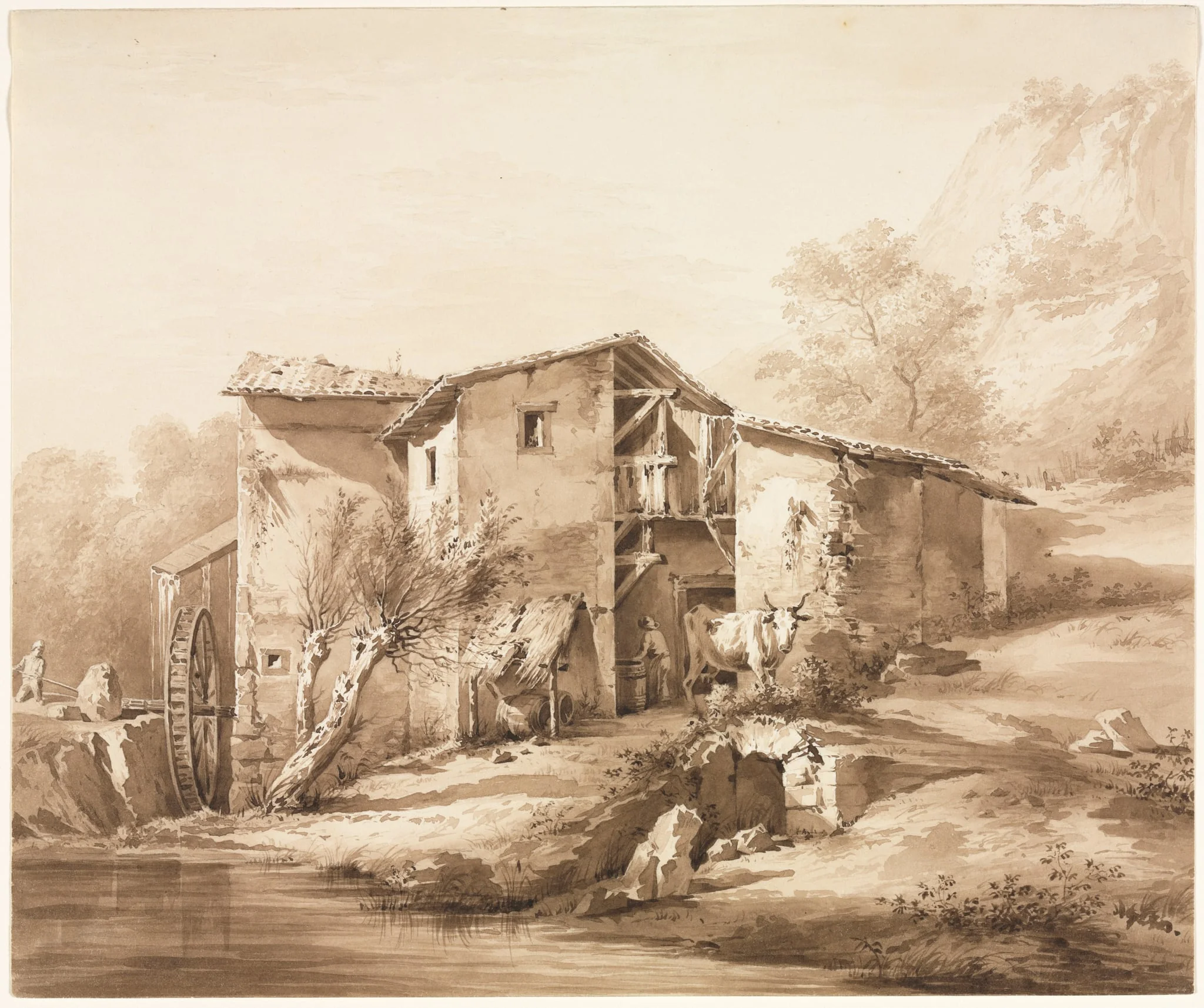 Landscape with Watermill, detail