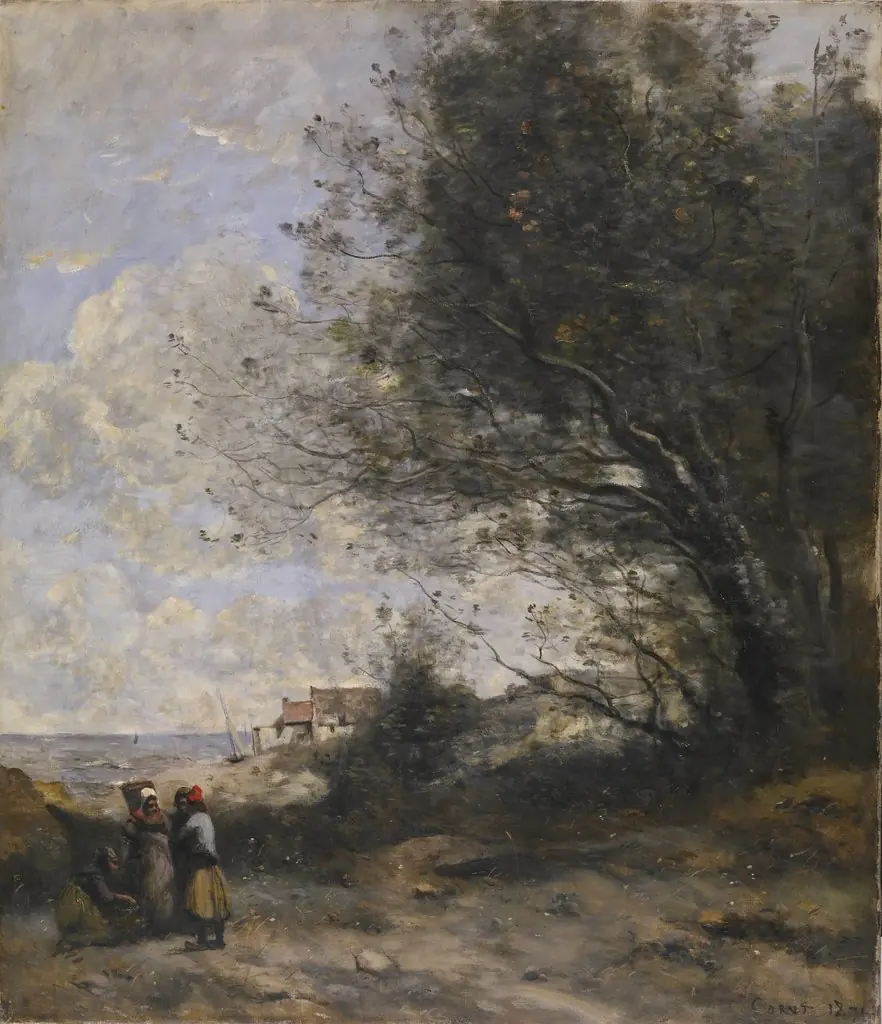 The Fisherman's Cottage, by Jean Baptiste Camille Corot, oil, 1871