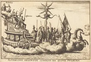 Asterione Argonote condoti da Giove Fulmina, by Balthasar Moncornet, ink, 1634