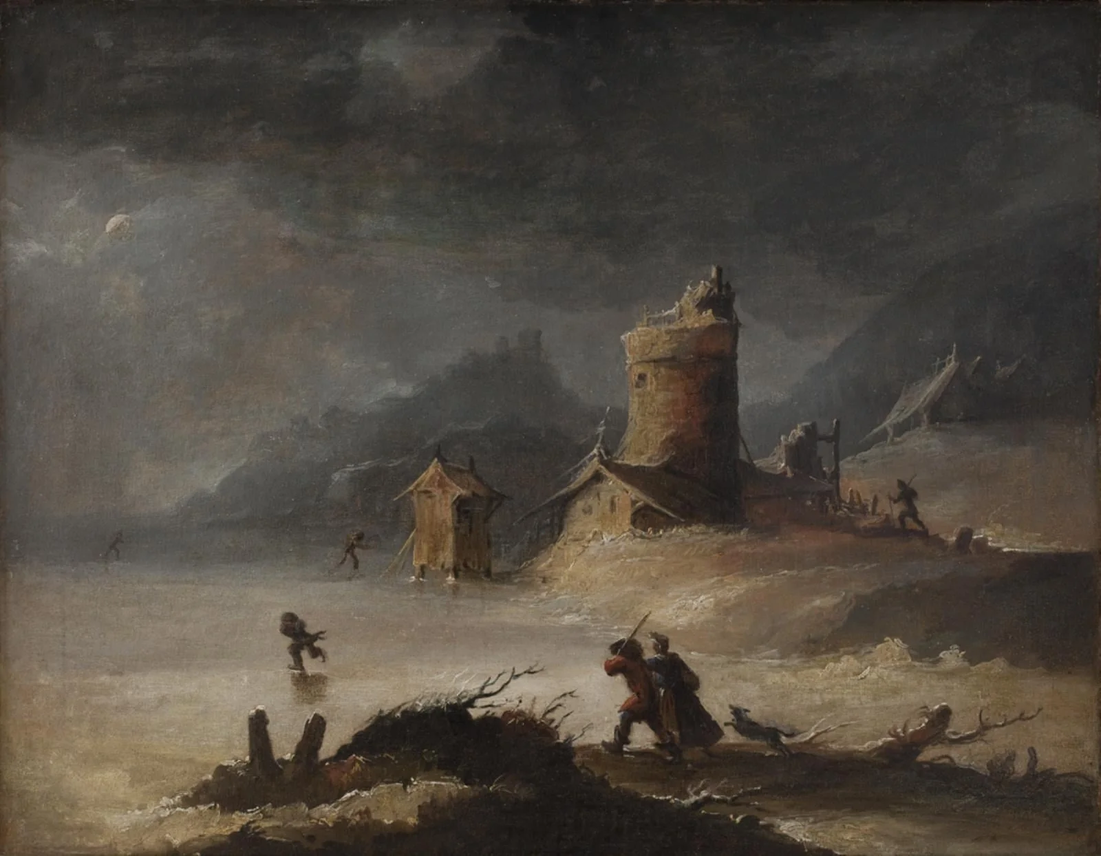 Landscape With Skaters, detail
