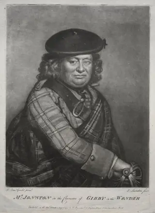 Alexander Jonston in the character of Gibby in "The Wonder", by Joseph I Saunders, 1774