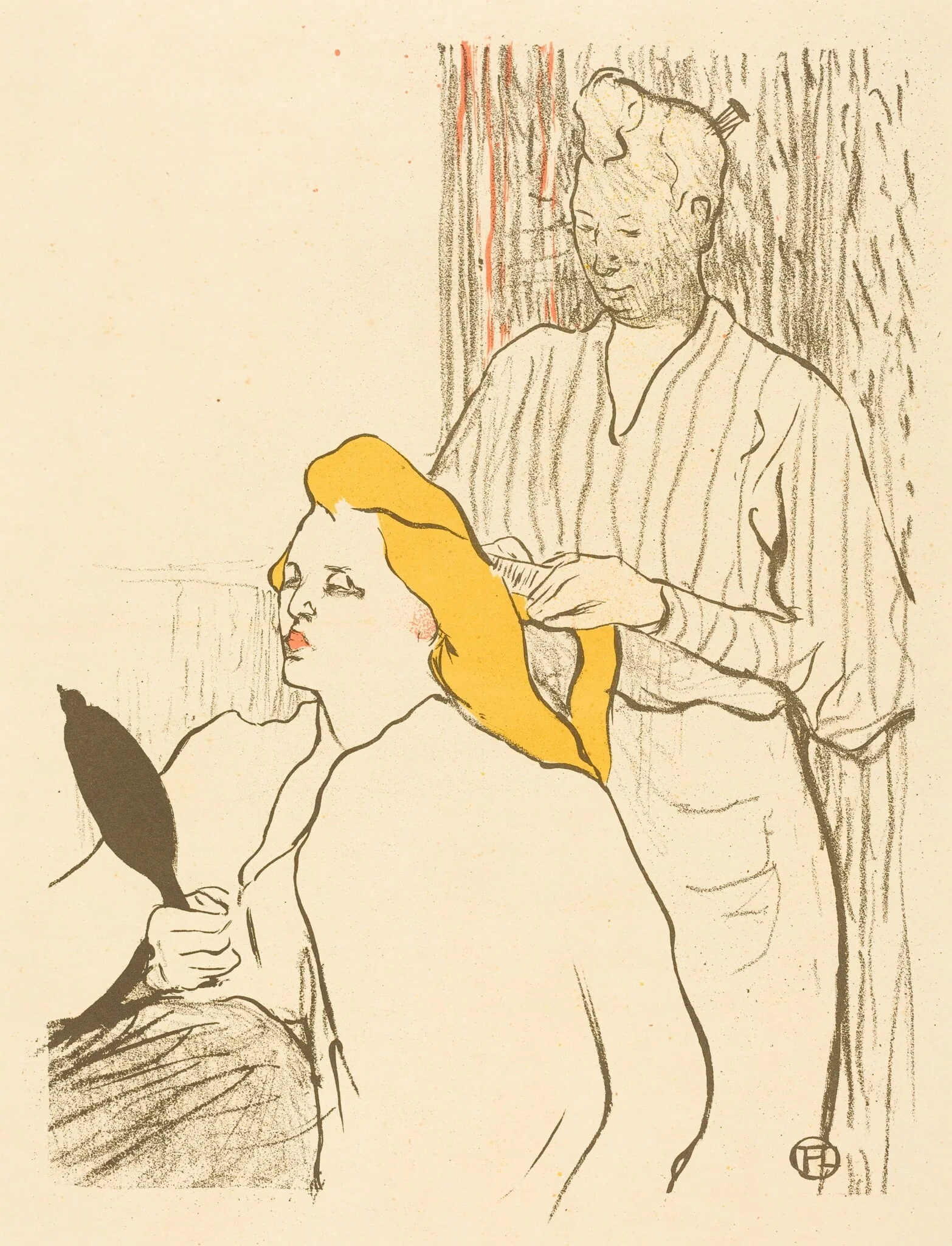 The Hairdresser - Program for the Théâtre Libre (Le coiffeur - Programme du Théâtre Libre), detail