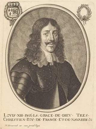 Louis XIII, King of France, by Balthasar Moncornet, ink, 1634
