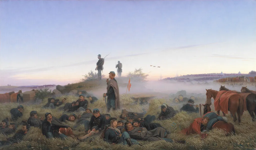 The Morning After the Battle of Isted 25 July 1850, by Jørgen Sonne, oil, 1850