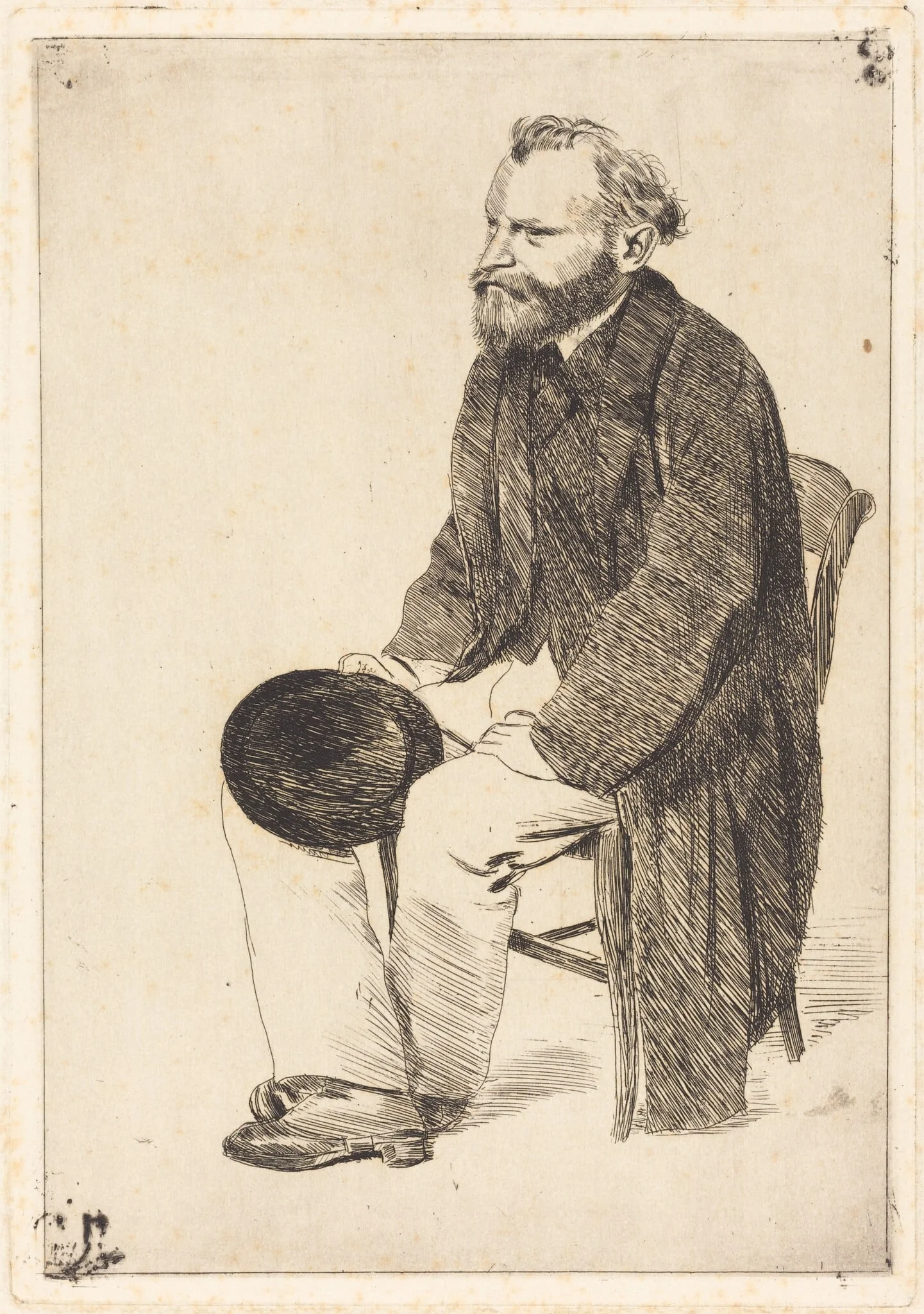 Manet Seated, Turned to the Left (Manet assis, tourné à gauche), detail