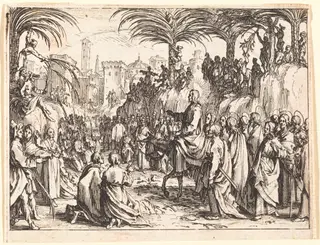 The Entry into Jerusalem, by Jacques Callot, ink, 1635