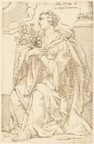 Sibylla Cimmeria, by Paul Maupin, ink, 1625