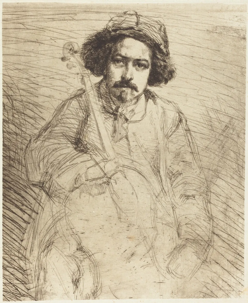 Becquet, by James McNeill Whistler, ink, 1859
