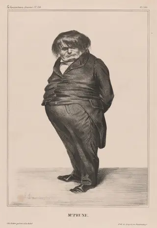 Docteur Prunelle, by Honoré Daumier, ink, 1833
