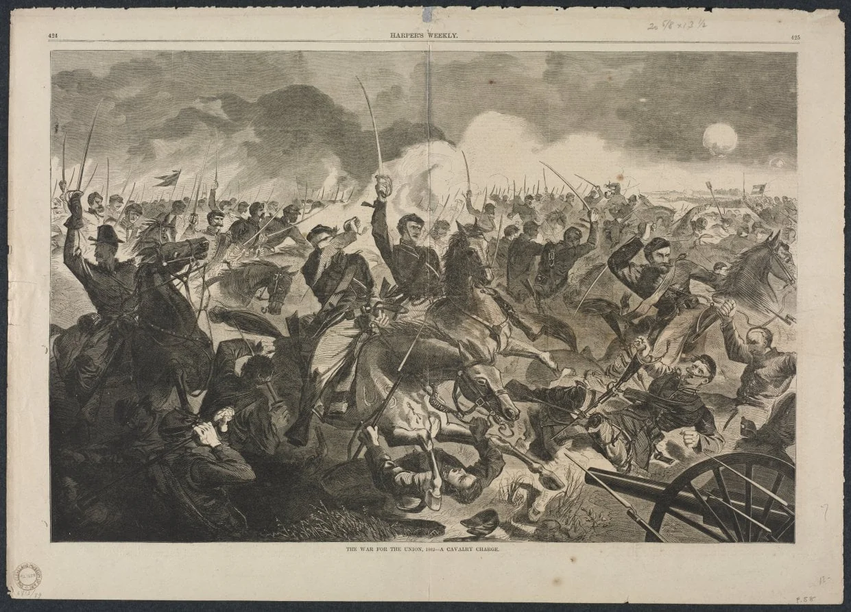 The War for the Union, 1862 - A Cavalry Charge, detail