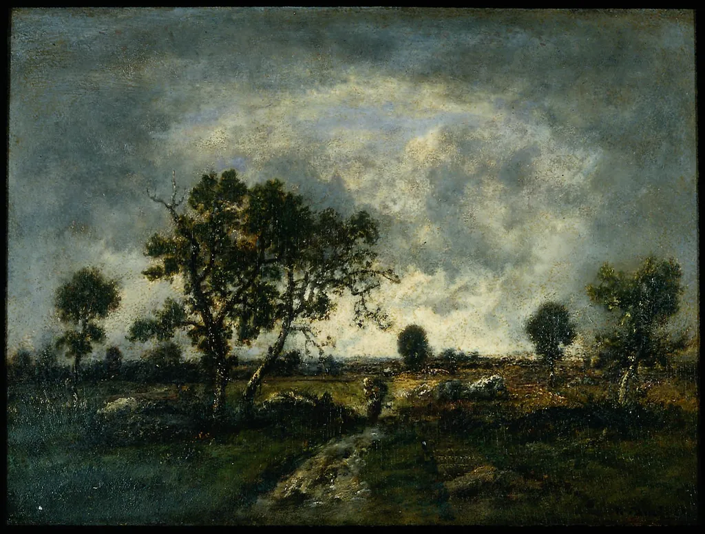 Fields at Barbizon, by Narcisse Virgilio Díaz, unspecified, 1867
