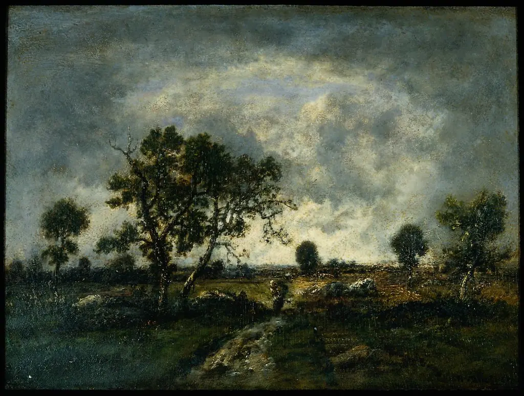 Fields at Barbizon, by Narcisse Virgilio Díaz, unspecified, 1867
