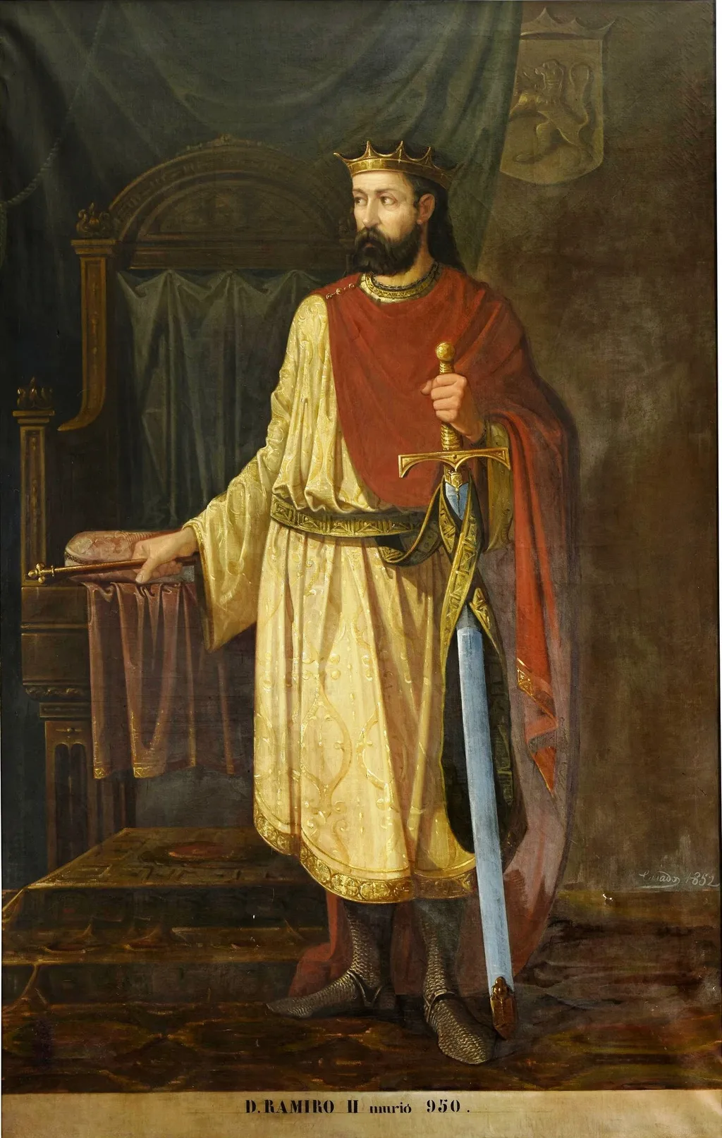 Ramiro II, by Rufino Casado, oil, 1852