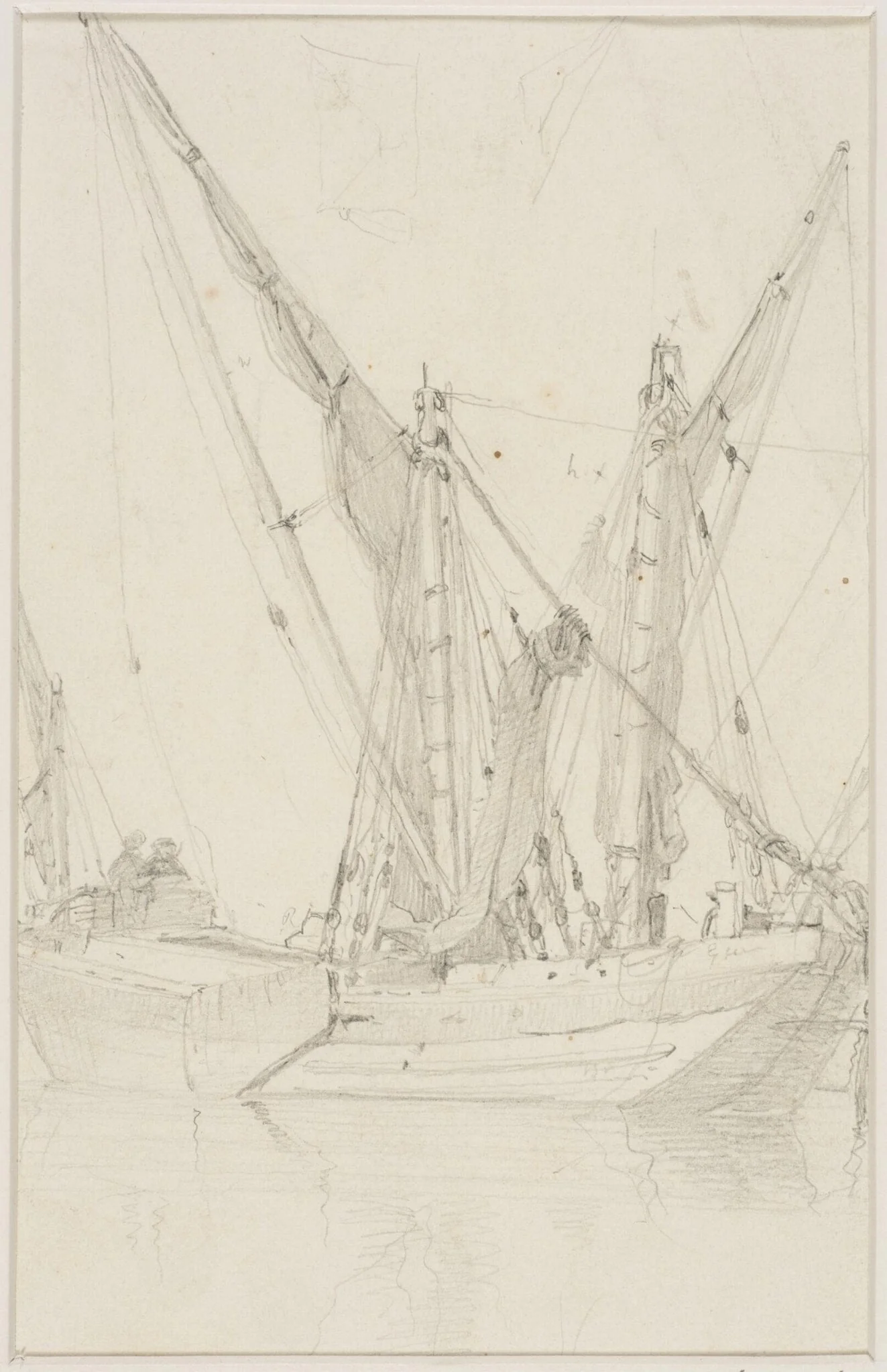 Study of a sailing barge, detail