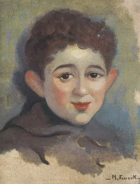 Portrait of Hani Farroukh, detail