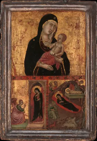 Madonna and Child with the Annunciation and the Nativity, by Goodhart Master, tempera, 1310