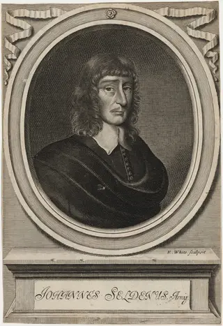 John Selden, Jurist and Antiquary, by Robert White, ink, 1683