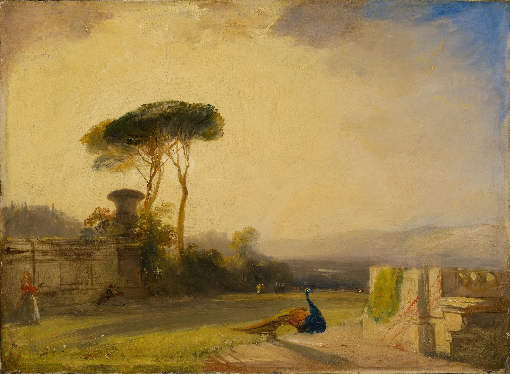 View on the Grounds of a Villa near Florence, detail