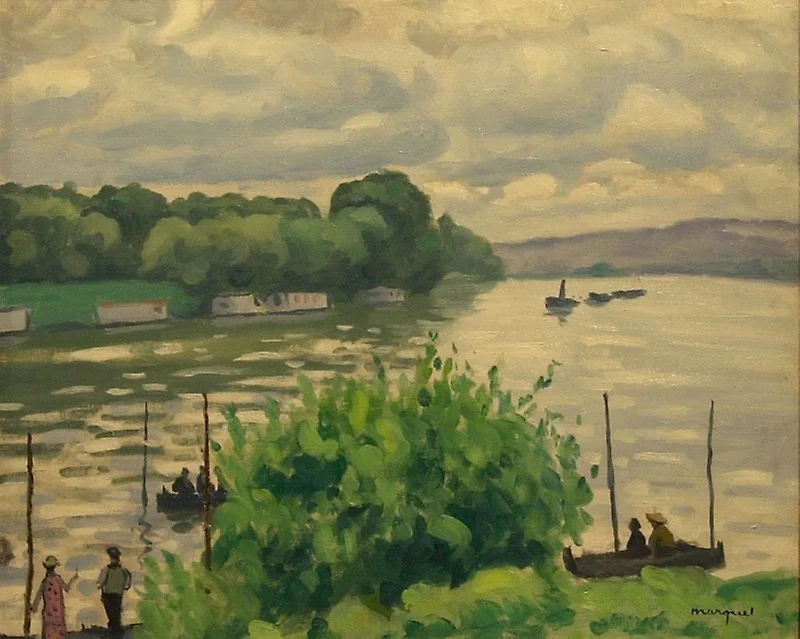 The Seine at Triel, detail