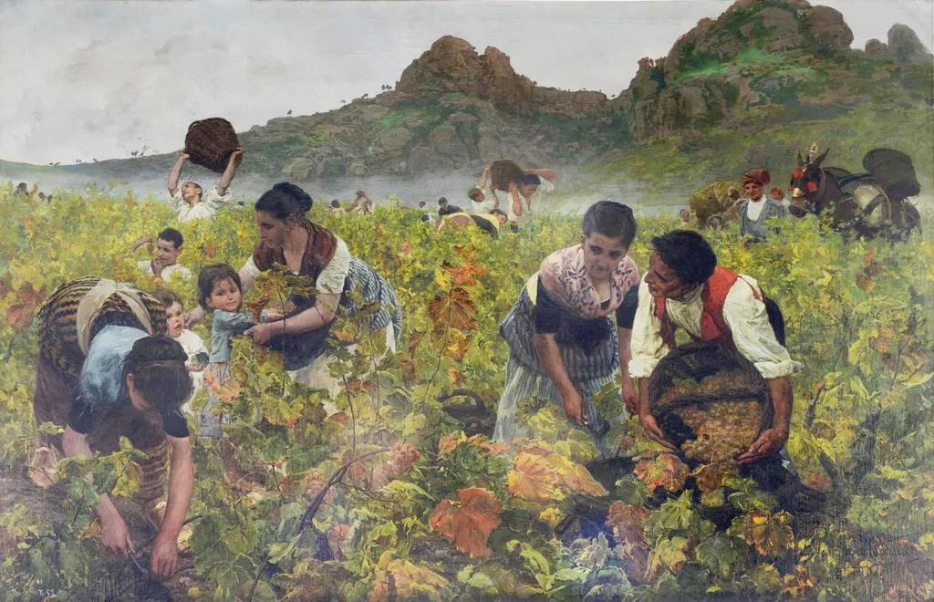 La vendimia, by Joan Planella i Rodríguez, oil, 1891
