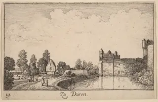 Duren, by Wenceslaus Hollar, ink, 1635