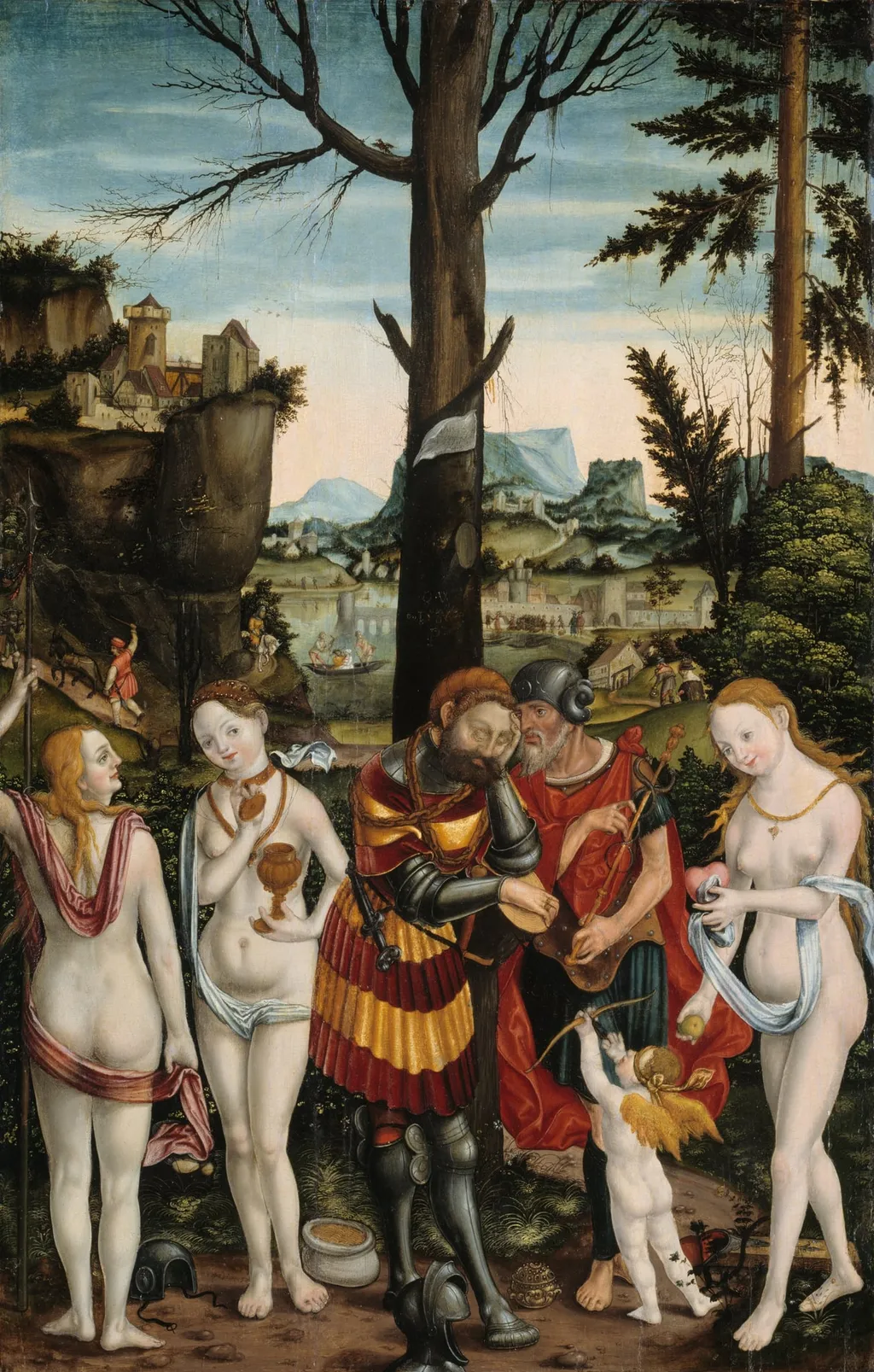 The Dream of Paris, by Peter Gertner, oil, 1536