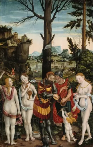 The Dream of Paris, by Peter Gertner, oil, 1536