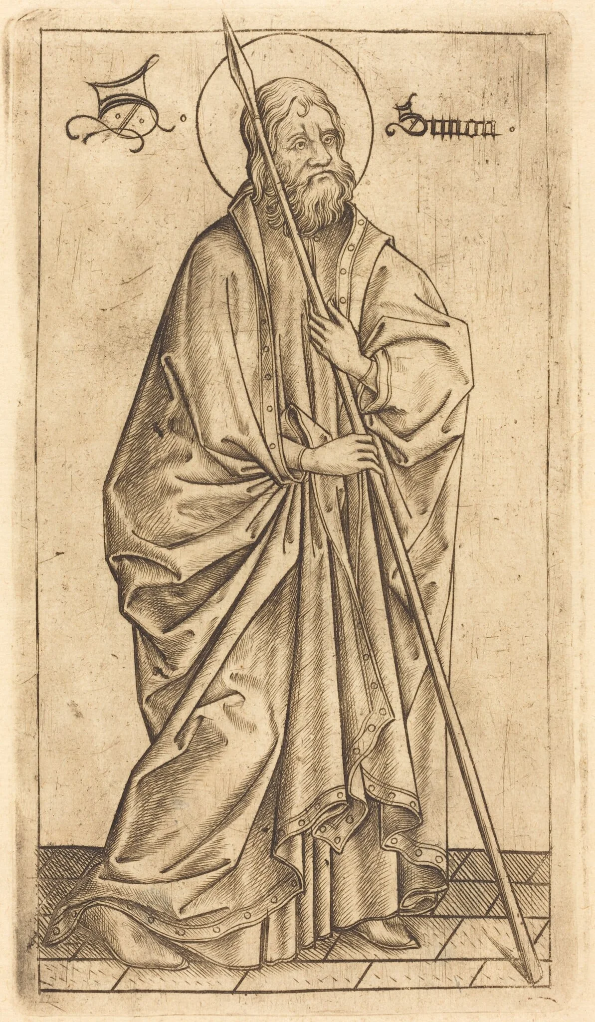Saint Thomas (?) or Saint Simon (?), detail