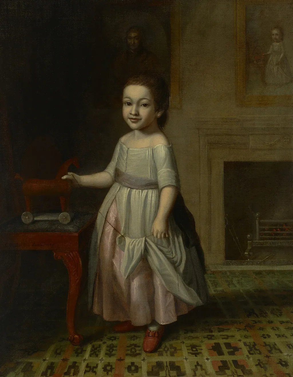 Boy with Toy Horse, by Charles Willson Peale, oil, 1768